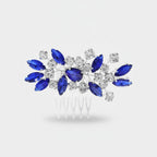 Crystallized Statement Hair Comb Blue