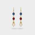 Gold Jewel Drop Earrings Gold