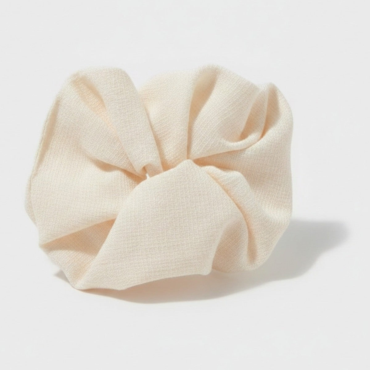 Textured Cream Knit Hair Scrunchie – hair accessories (view 1)