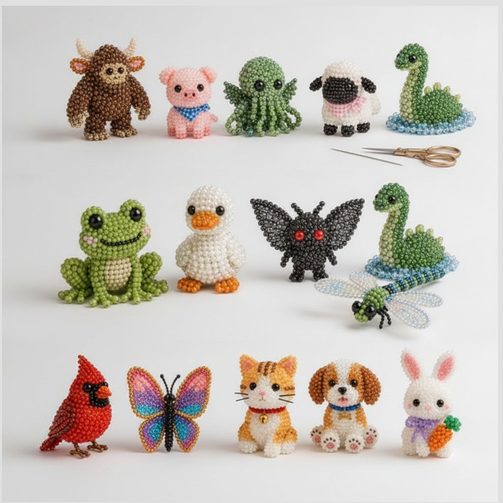 Sparkly Beaded Bird Craft Set - Farm Cuties