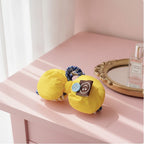 Puffy Bow Hair Claw - Golden Yellow