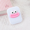 Cartoon folding plastic sausage mouth makeup mirror - White