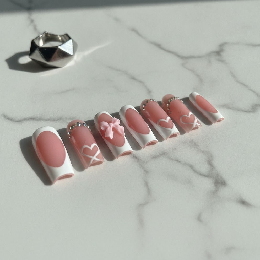 Leopard Bow Press-On Nails - Type 4
