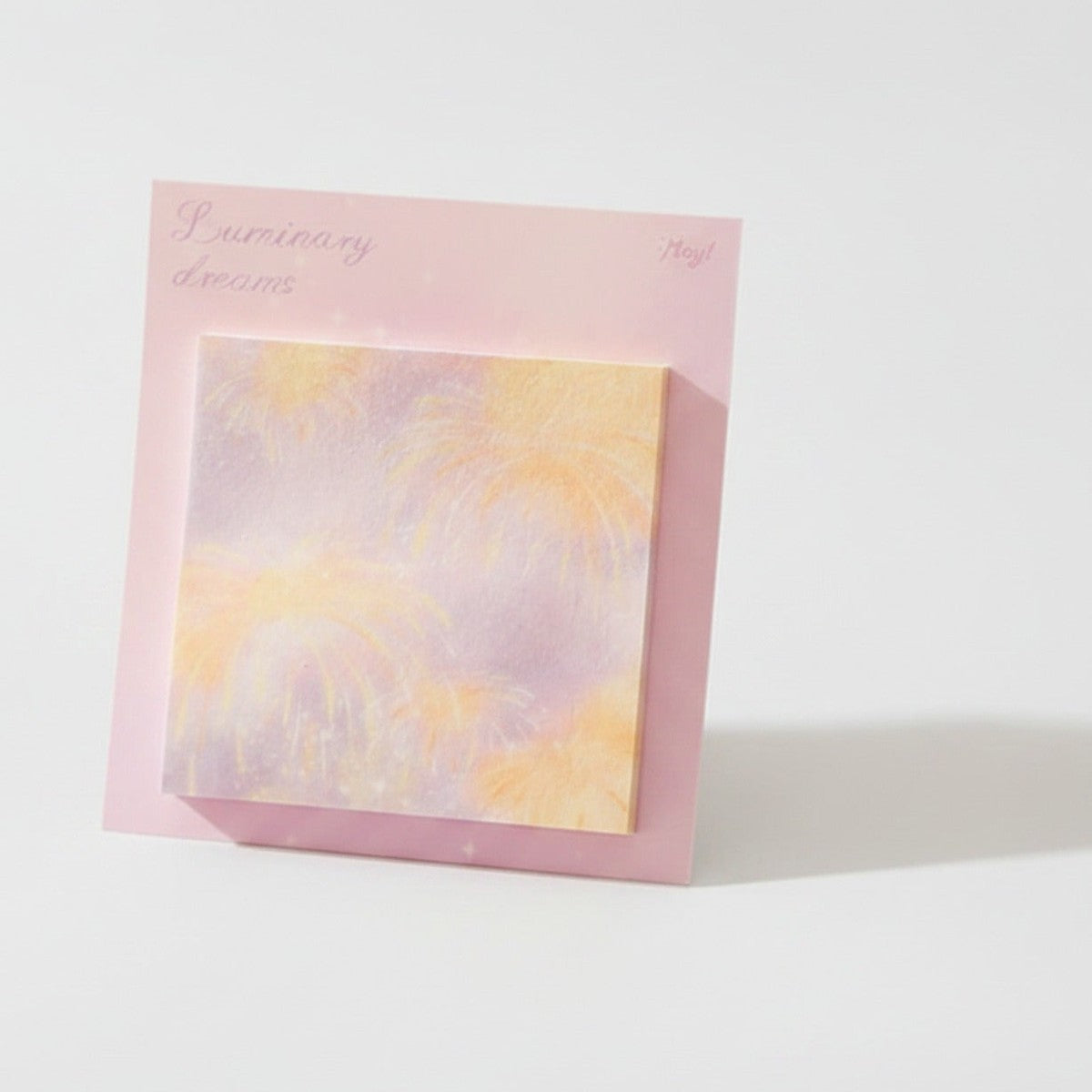 Luminous Dreams Pink Celestial Sticky Notes – stationery (view 1)