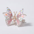 Sparkle Butterfly Hair Claw - Floral Pink