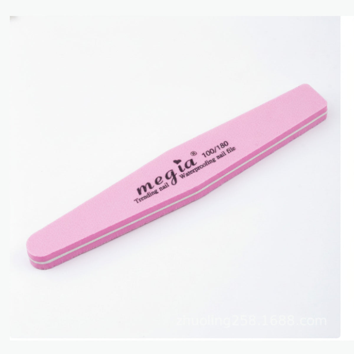 Pink Waterproof Nail File Buffer Tool – Korean nail care (view 1)