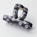 Paw Print Hair Claw Clip - Black Bow – hair accessories (view 1)