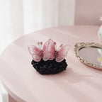 Embroidered Butterfly Hair Claw - Pink