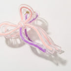 Bow Hair Claw Clip - Ombre Purple Pink – hair accessories (view 1)