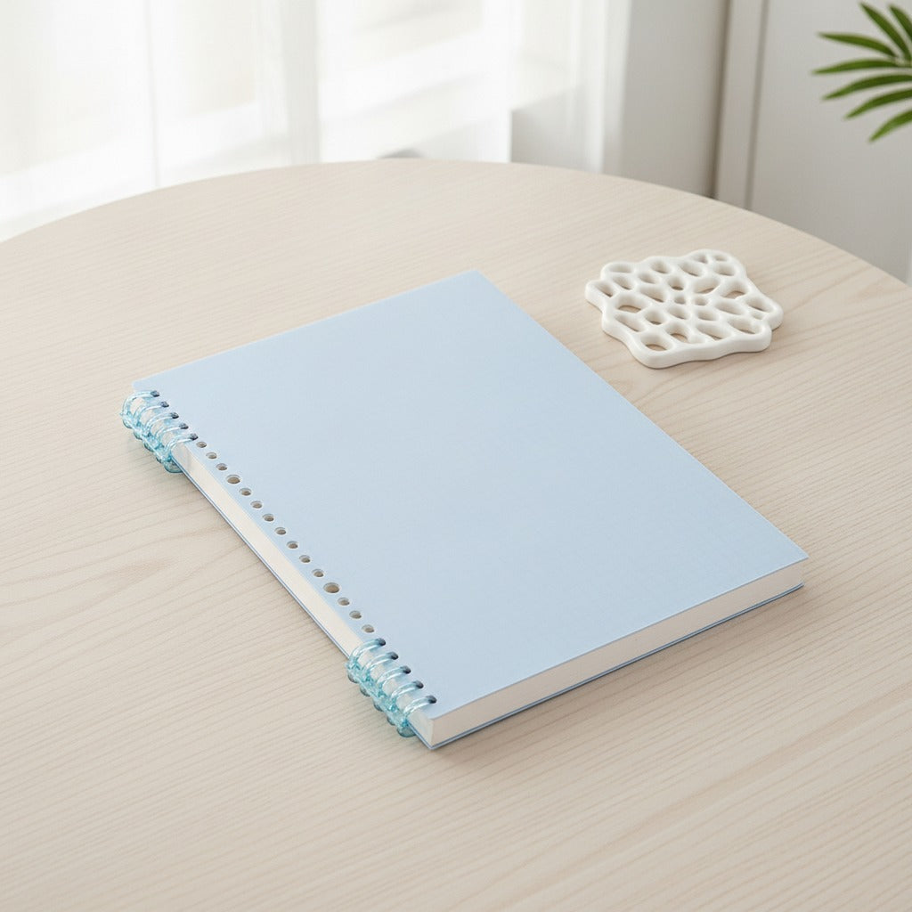 Moon Phase Spiral Notebook - Sky Blue