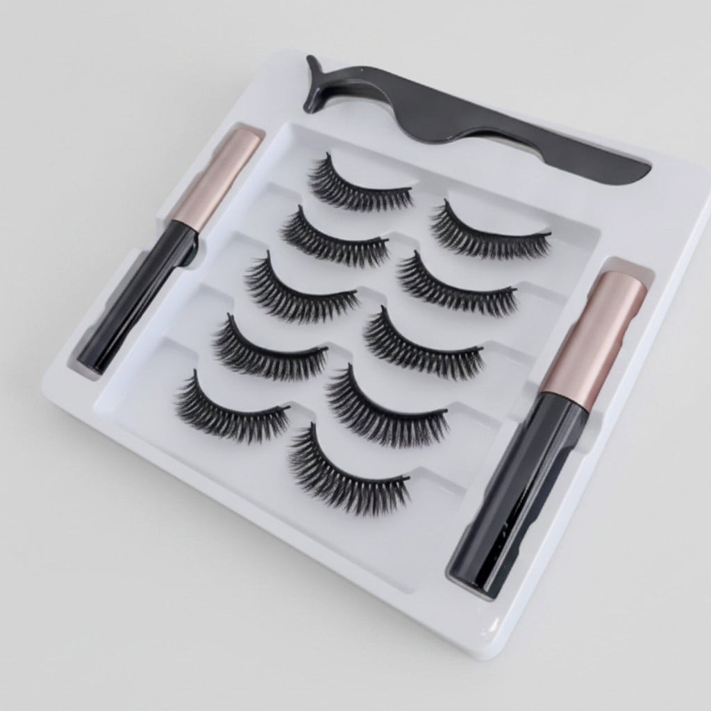 Magnetic False Eyelashes Kit With Eyeliner – Korean beauty tool (view 1)