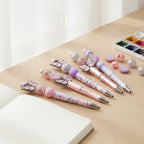 Butterfly Charm Beaded Pen Set - Purple Butterfly