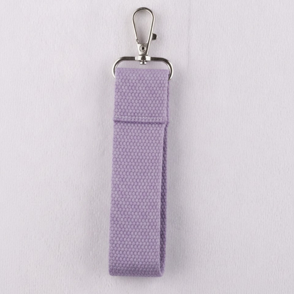 Textured Keychain Pouch Kit - Silver Hook Light Purple