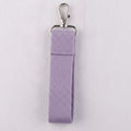 Textured Keychain Pouch Kit - Silver Hook Light Purple