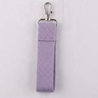 Textured Keychain Pouch Kit - Silver Hook Light Purple