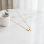 Delicate Bow Pendant Necklace - Gold