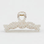 Pearl Beaded Bow Hair Claw Clip – hair accessories (view 1)