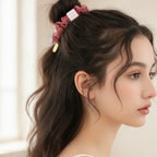 Textured Charm Hair Scrunchie Mauve Mix