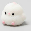 White Fuzzy Ghost Squishy With Pink Cheeks – novelty & toys (view 1)