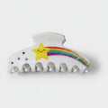 Rainbow Star Hair Claw Clip White – hair accessories (view 1)