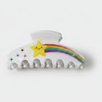 Rainbow Star Hair Claw Clip White – hair accessories (view 1)