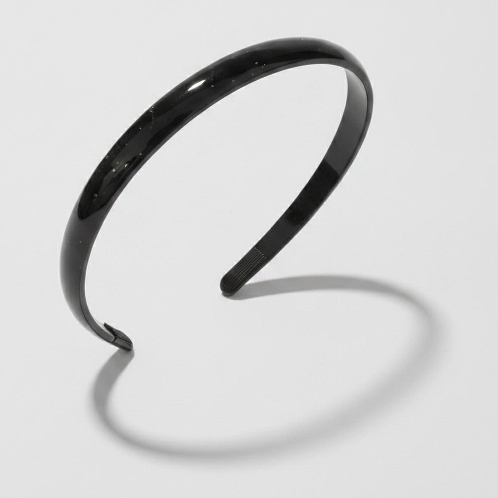 Glossy Padded Headband - Vitality Hair Band Black – hair accessories (view 1)