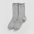 Light Gray Ribbed Crew Socks – apparel accessories (view 1)