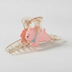 Cute Bear Charm Clear Acrylic Hair Claw – hair accessories (view 1)