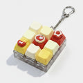 Mini Keyboard Keychain - Red & Cream Type 2