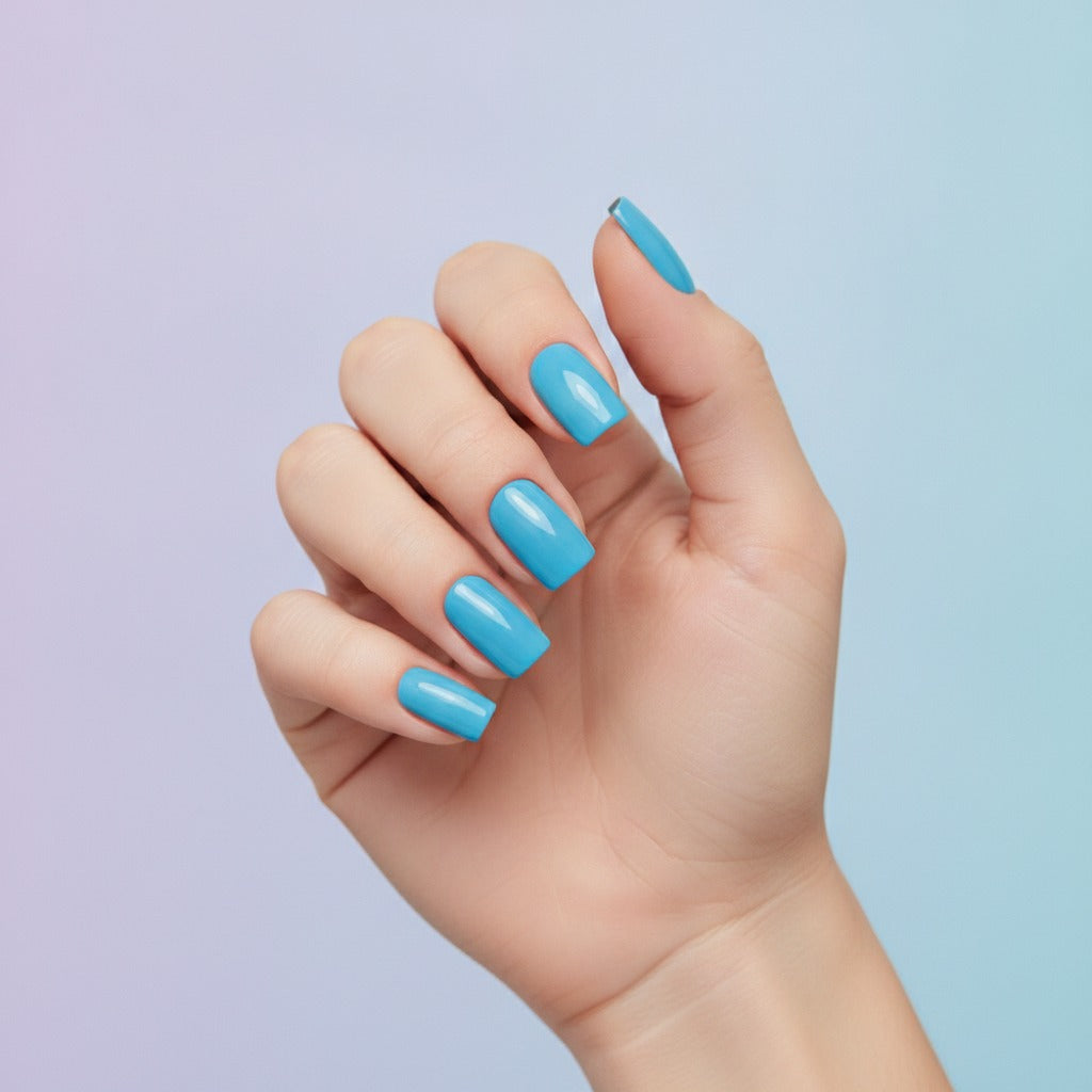 Press-On Nail Set, 12-Piece - Turquoise