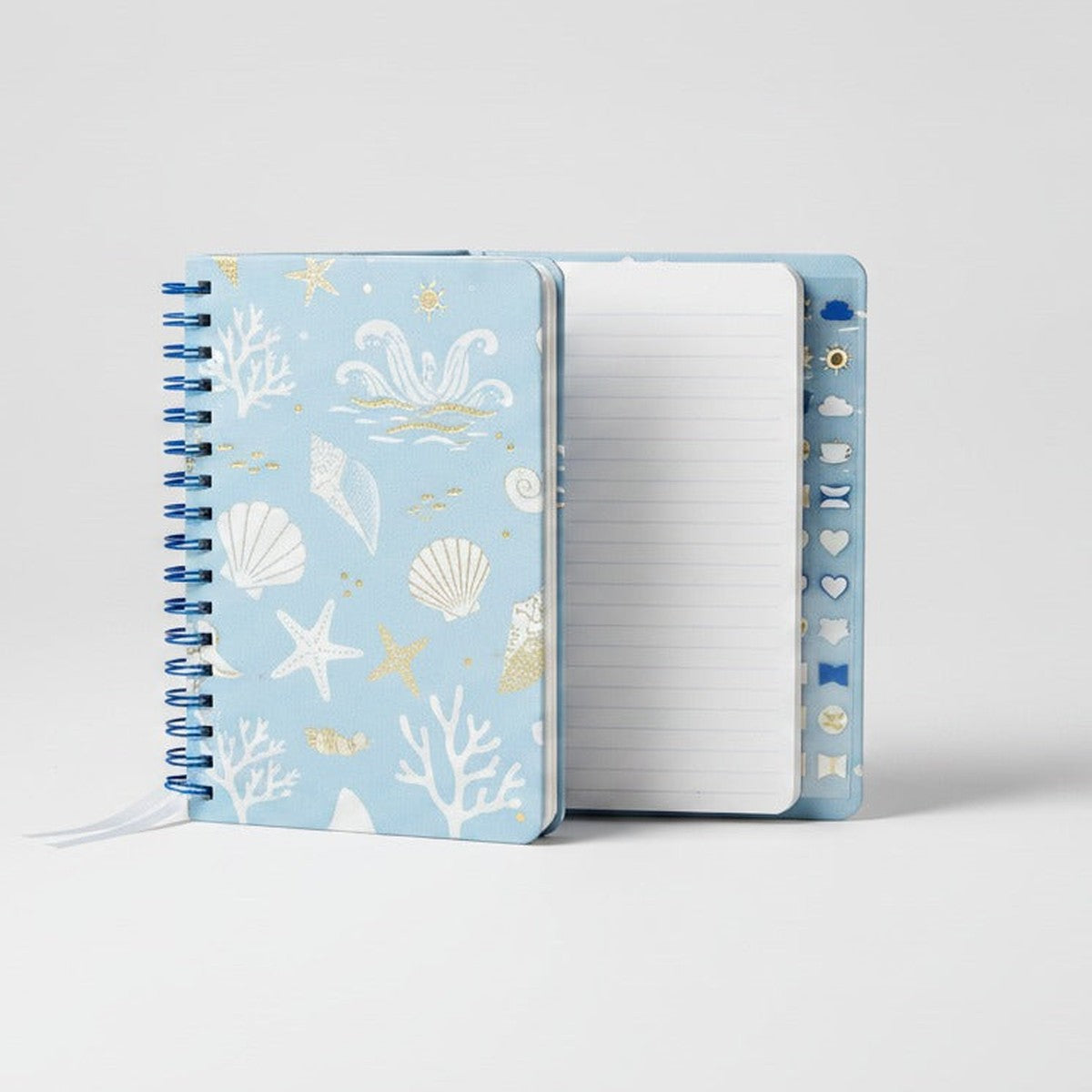 Mystical Butterfly Spiral Notebook - Cool Beach Blue