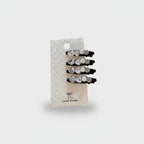 Rhinestone Black Clip Hair Pin Set Heart Pearl Rhinestone