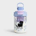 Black Cat Paw Print Water Bottle With Handle – novelty & toys (view 1)