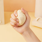 Cream Pleated Bun Squishies Set - squeeze in hand