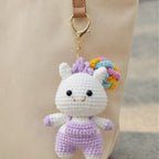 Mini Crochet Keychain DIY Kit - Rainbow Horse