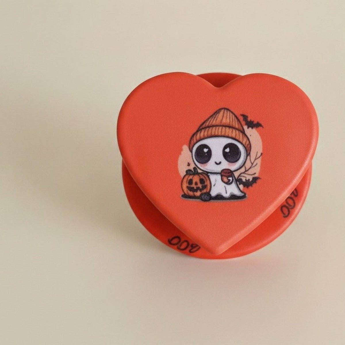 Halloween Ghost Heart Phone Grip – tech (view 1)
