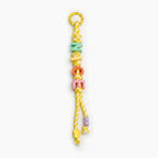 Beaded Letter Charm Keychain - Type 4