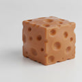 Peanut brown crispy cheese cube squishy - front