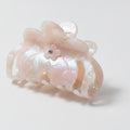 Flower Hair Claw Clip - Pink-Green 8cm – hair accessories (view 1)