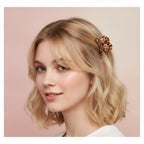 Polka Dot Bone Hair Claw - Leopard