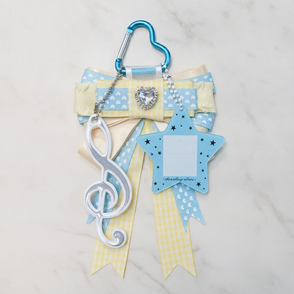 Dreamy Star Bow Bag Charm - Yellow