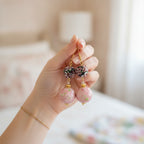 Vintage Floral Ball Drop Earrings Blush Pink