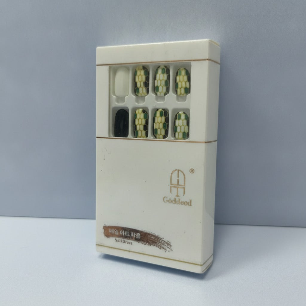 Nail Art Press-On Set - Daisy Check