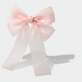 Satin Bow Hair Claw - Pink