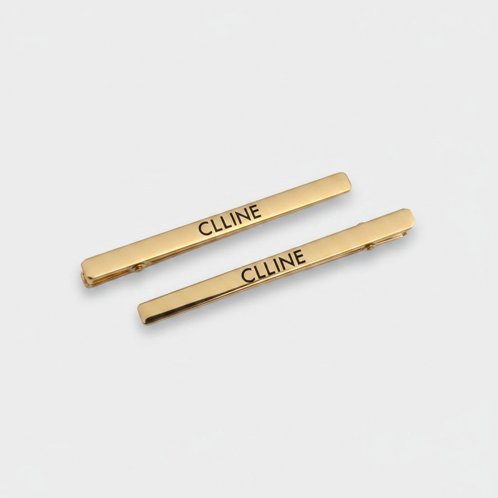 Celine Rectangular Claw Clip Duo Gold