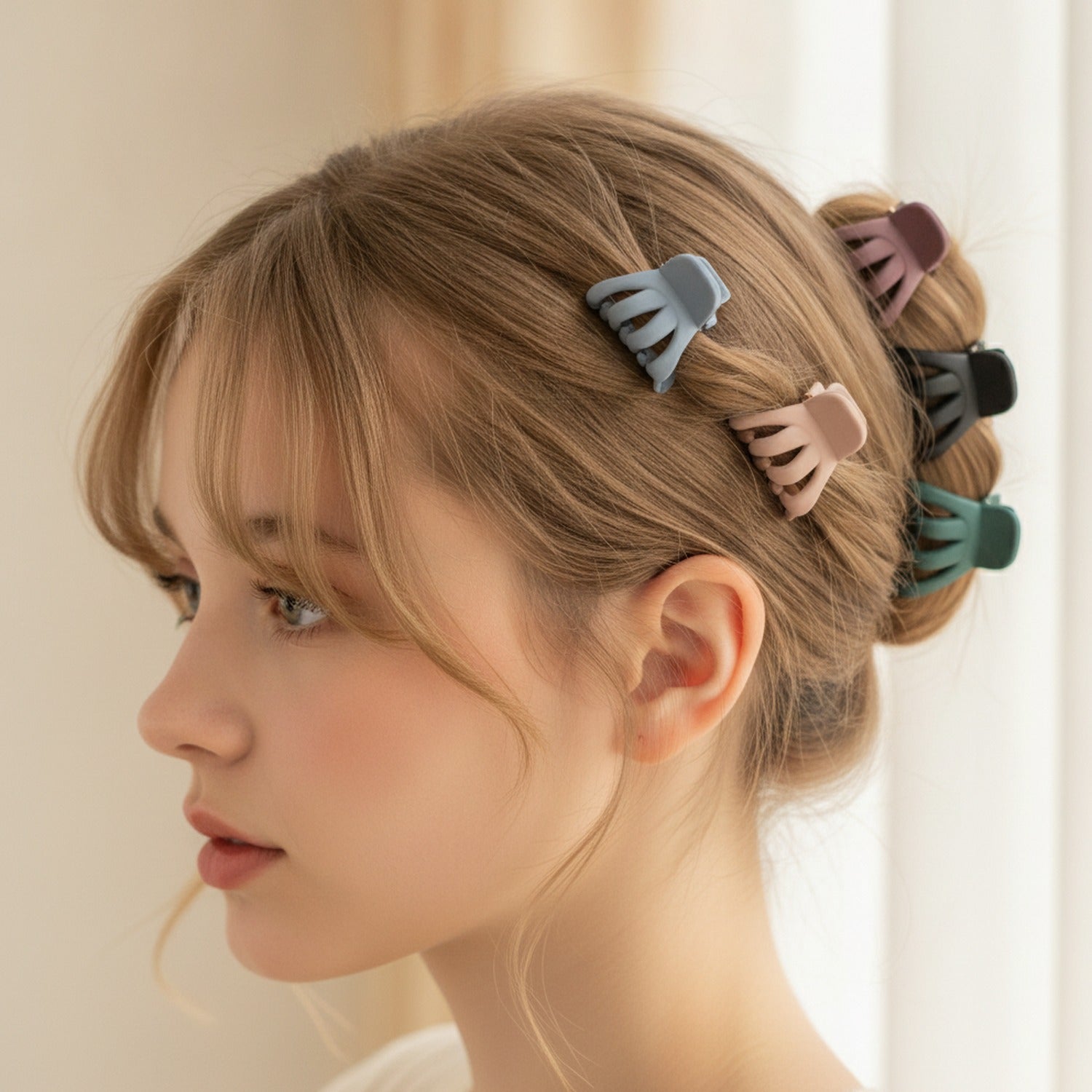 Mini Claw Clips Six-Pack Set Charcoal