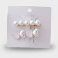 Pearl Heart Hair Clips Set Gold – hair accessories (view 1)