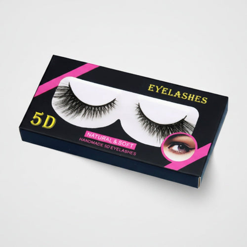 5D Natural Black Handmade Soft Eyelashes – Korean beauty tool (view 1)