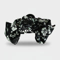 Black Floral Fabric Hair Claw Clip – hair accessories (view 1)