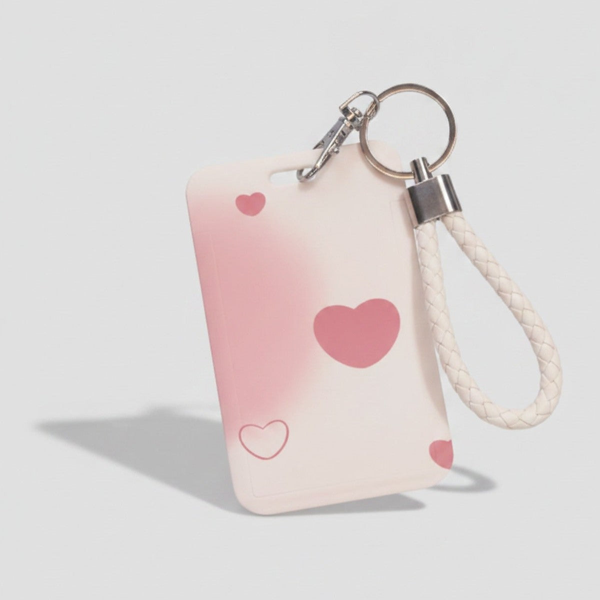Heart Charm Card Holder With Braided Wrist Strap – novelty & toys (view 1)